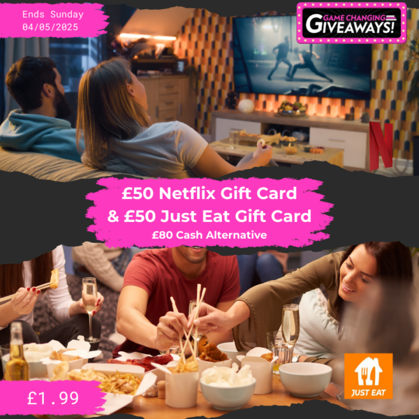 £50 Netflix Gift Card + £50 Just Eat Gift Card