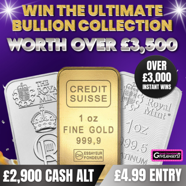 The Bullion Collection - 1oz Gold Bar, 1oz Platinum Bar and 1oz Silver Bar