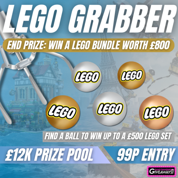 The Lego Grabber - £11k Instant Wins + £800 Lego Collection Final Prize
