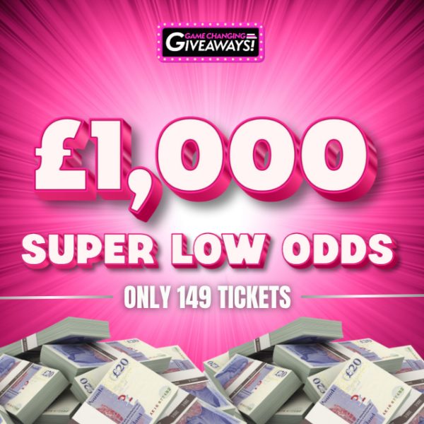 £1,000 Cash - SUPER LOW ODDS