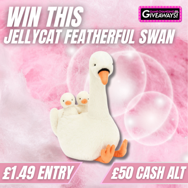 Jellycat Featherful Swan or £50 Cash Alt