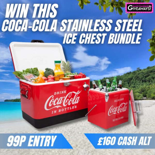 Coca-Cola Stainless Steel Ice Chest Bundle or £160 Cash alt