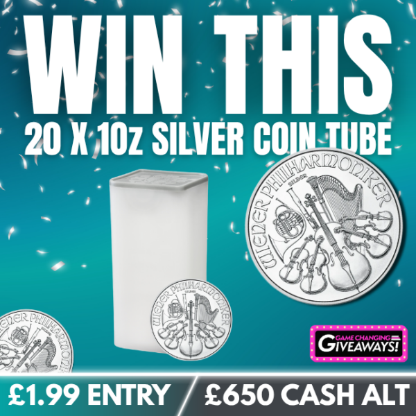 Silver Coin Tube (20 x 1 Oz) or £650 Cash alt