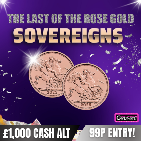 Pair of Last Of The Rose Gold Sovereigns or £1,000 Cash alt