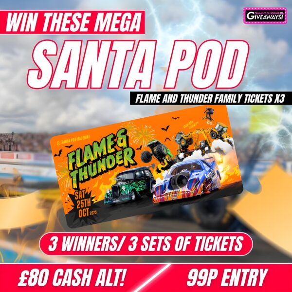 Santa Pod Flame and Thunder Family Tickets (x3) or £80 Cash alt