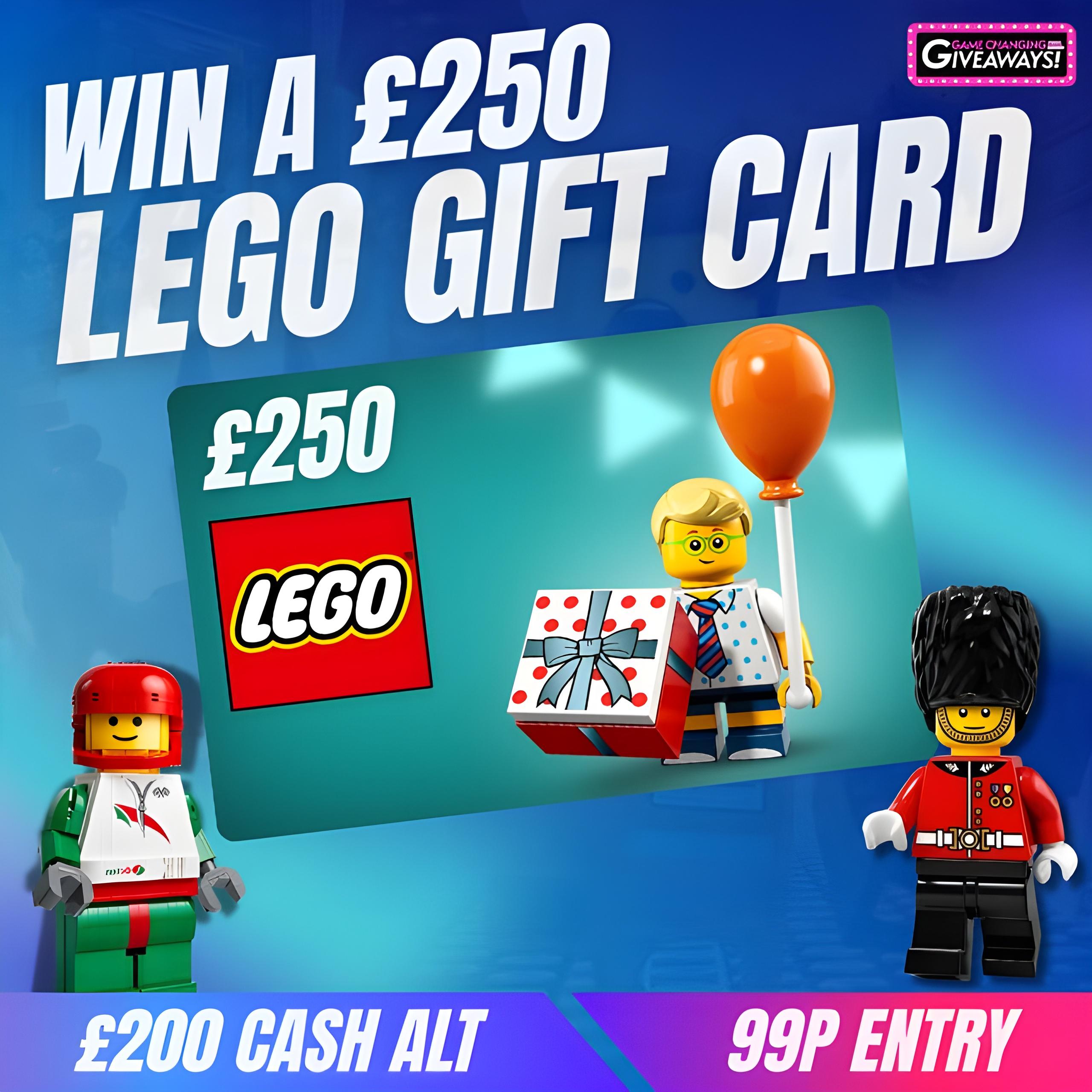 £250 Lego Gift Card or £200 Cash alt