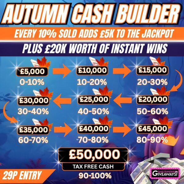 £50k Autumn Cash Builder + £20k Cash Instant Wins