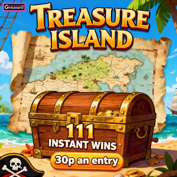Treasure Island - Cash Instant Wins + £100 End Prize