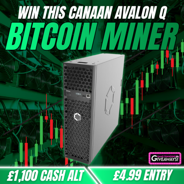 Avalon Q Home Bitcoin Miner or £1,100 Cash alt