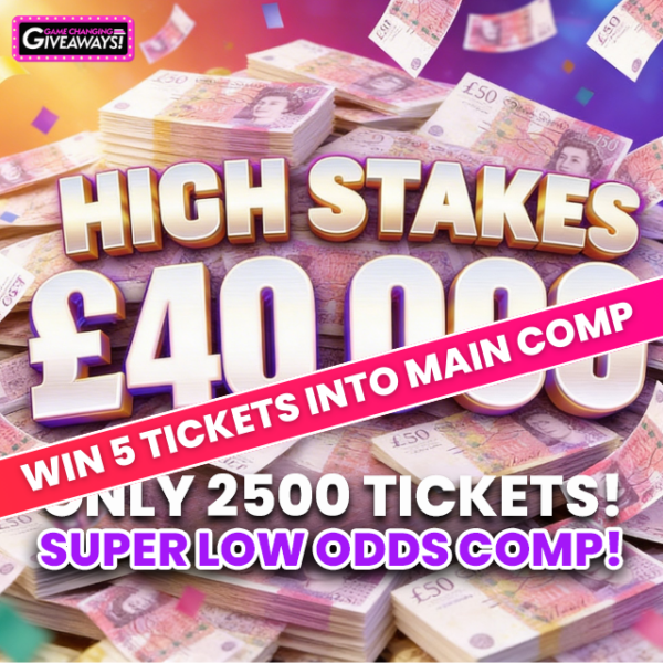 5 Tickets into £40,000 Tax Free Cash - Super Low Odds