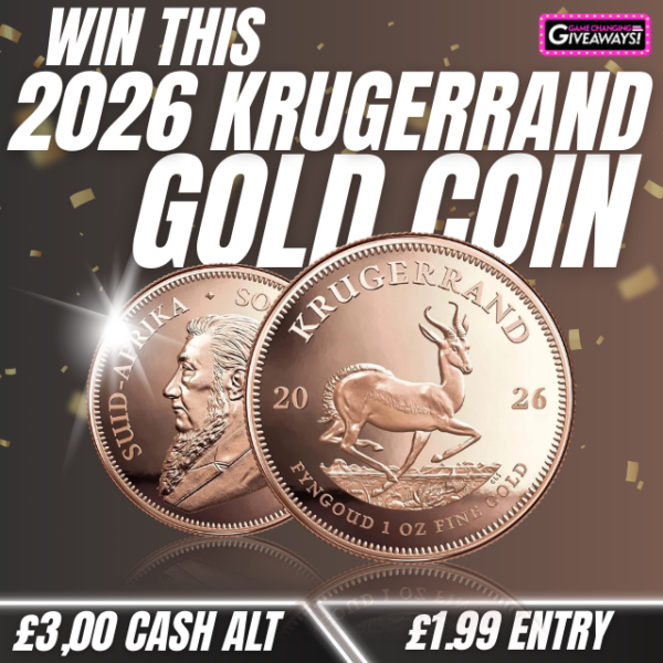 2026 Krugerrand Gold Coin 1oz or £3,000 Cash alt