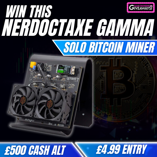 NerdOctaxe Gamma - Solo Bitcoin Miner or £500 Cash alt