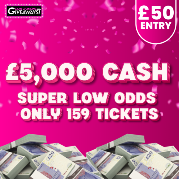 £5,000 Tax Free Cash for £50 - Super Low Odds