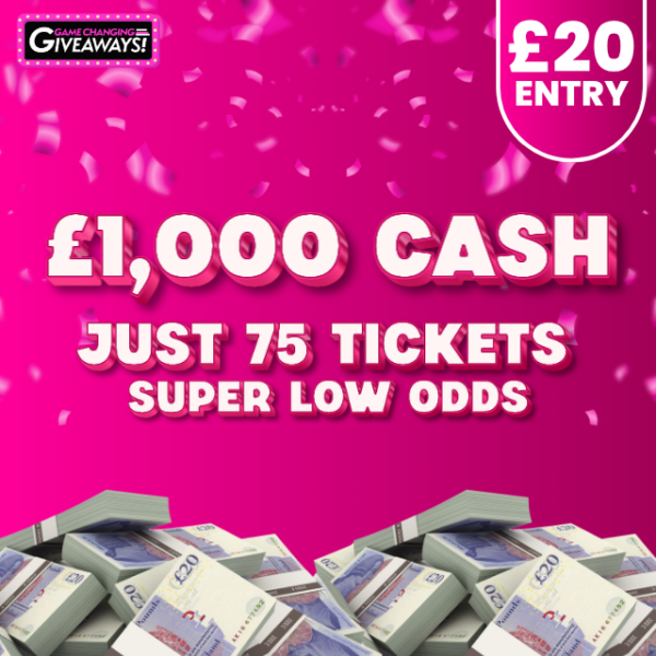 £1,000 Tax Free Cash for £20 - Super Low Odds