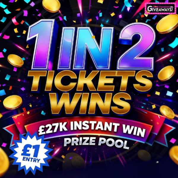 1 in 2 Tickets Win - £27k Prize Pool + £500 Final Prize