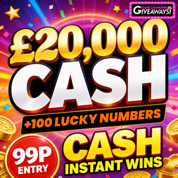 £20k Cash + 100 Lucky Numbers - £10k of Cash Instants