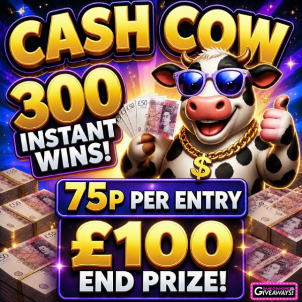 Cash Cow - 300 Instant Wins + £100 Final Prize