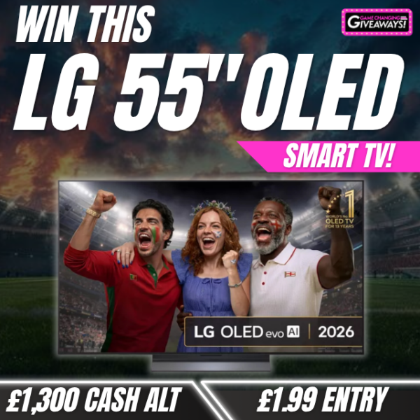 LG 55" OLED Smart TV or £1,300 Cash alt