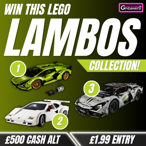 Lego Lambos Collection (Sian, Countach and Revuelto) or £500 Cash alt