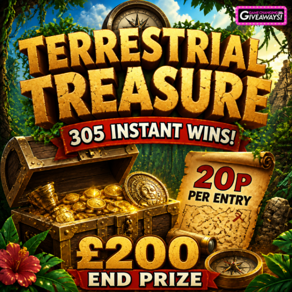 Terrestrial Treasure - 305 Instant Wins + £200 Final Prize