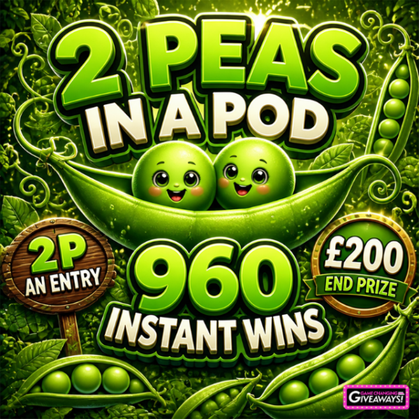 2 Peas in a Pod - 960 Instant Wins + £200 Final Prize
