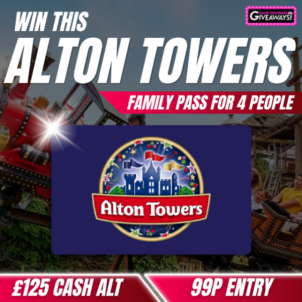 Alton Towers Family Pass or £125 Cash alt