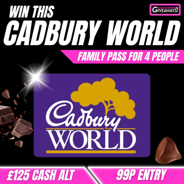 Cadbury World Family Pass or £125 Cash alt