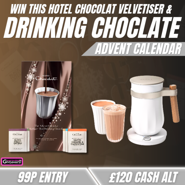 Hotel Chocolat Velvetiser & Drinking Chocolate Advent Calendar or £120 Cash alt